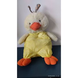 Doudou peluche canard toile de parachute