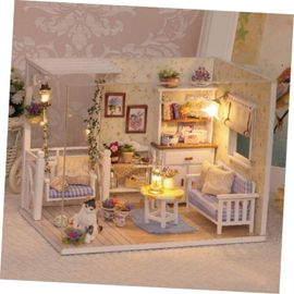 Diy house - Maison miniature à construire - Maquette - Décoration d'étagère en kit