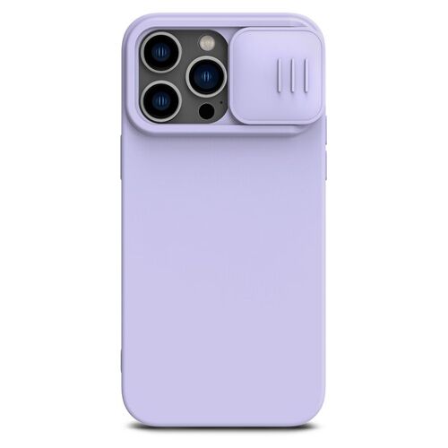 iPhone 14 Pro | Coque NILLKIN CamShield Silky - Compatible MagSafe | Cache Caméra Coulissant (Mauve)