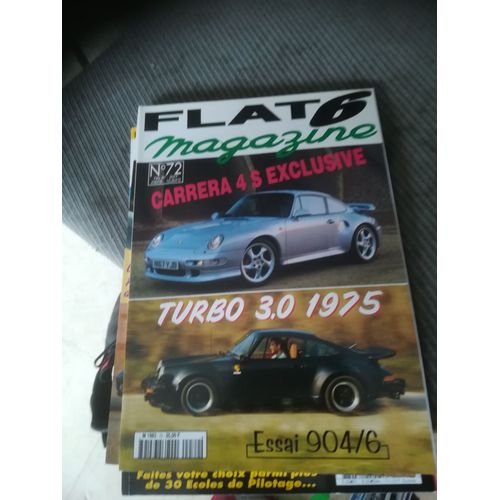 Flat 6 72 De 1997 Porsche 904/6,911 Turbo 3.0,Boxster,Carrera 3.2 Targa,914 2.0,Carrera 4s,Cup 3.8 Rsr,356 Speedster Carrera Gt,911 2.4e