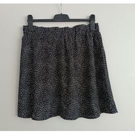 Mini Jupe En Voile Noir Et Blanc. Kiabi. Polyester. Taille L / 42