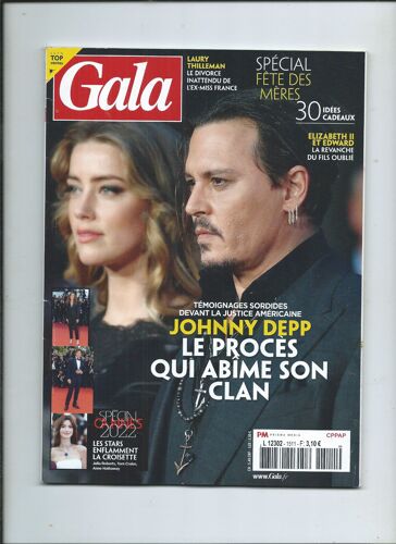 Gala 26/05/2022 Johnny Depp, Thomas Sotto, Laury Thilleman, Flora Coquerel, Wil Smith, Larusso, Yannick, L5, Willy Densey, Cindy Bruna