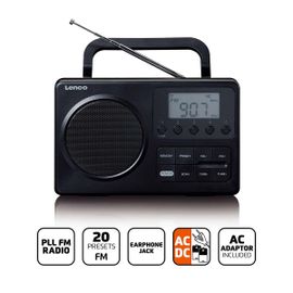 Radio FM portable compacte avec écran LCD Noir Nedis MPR-035BK