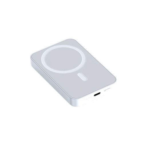 Batterie Externe Magnétique 10 000 Mah, Grande Capacité, 20 W, Charge Rapide Bidirectionnelle Sans Fil, Magsafe, Blanc