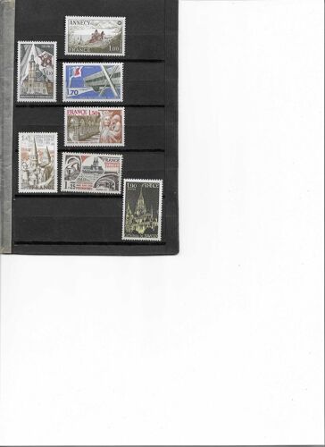 7 Timbres Neufs Monuments France 1977