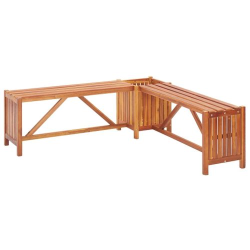 Vidaxl Banc De Jardin Et Jardinière 117x117x40 Cm Bois Solide D'acacia