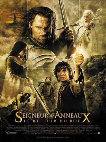 Le Seigneur Des Anneaux : Le Retour Du Roi - Véritable Affiche De Cinéma Pliée - Format 120x160 Cm - De Peter Jackson Avec Elijah Wood, Orlando Bloom, Viggo Mortensen, Ian Mckellen, Liv Tyler - 2003