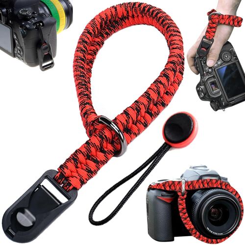 Poignée de La Dragonne, Dragonne Pour Appareil Photo, Sangle de Poignet Réglable pour Appareil Photo, Caméra Grip Lanière de Poignet Pour, longueur totale 40cm