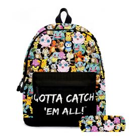 Cartable Éleve Pokemon Animal De Compagnie Elfe Pikachu Pikachu Dessin Animé Anime Primaire Et Collégiens Cartable Sac A Dos Enfant-D4 Pikachu 08 Fat Ding : Cartable Trousse Trousse