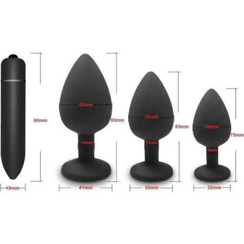 Appareil De Massage,Godemichet Anal Silicone Souple Masseur De Prostate Produits Gays Adultes Plug Anal Mini - Type Sml-V-Black