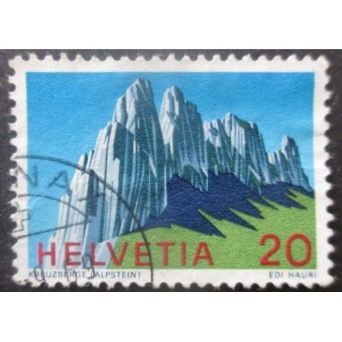 Suisse N°838 Alpes Suisses Oblitéré