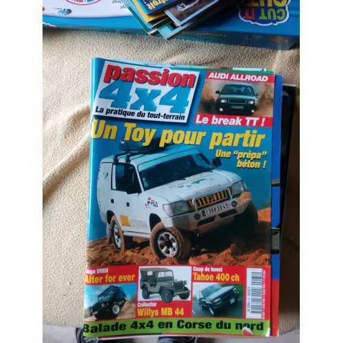 Passion 4x4 65 De 2000audi Allroad Quattro V6 Tdi 2.5 Pack Plus,Chevrolet Tahoe 5.7 Vortec,Toyota Lc 95,Chevrolet Suburban 5.3 Vortec,Umm Alter,Nissan Patrol Td 3.3,Toyota Tundra V8 Efi,Jeep Willys Mb