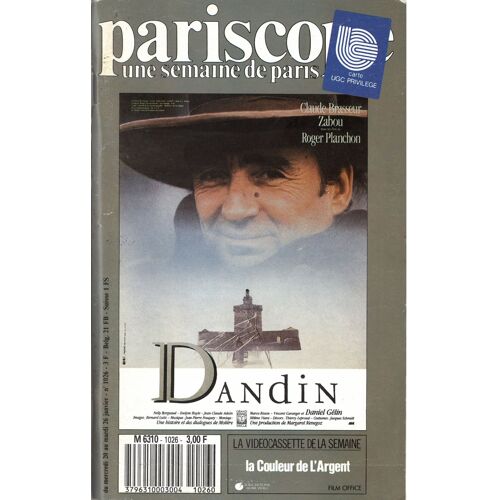 Pariscope - Une Semaine De Paris N° 1026 : Du Mercredi 20 Au Mardi 26 Janvier 1988