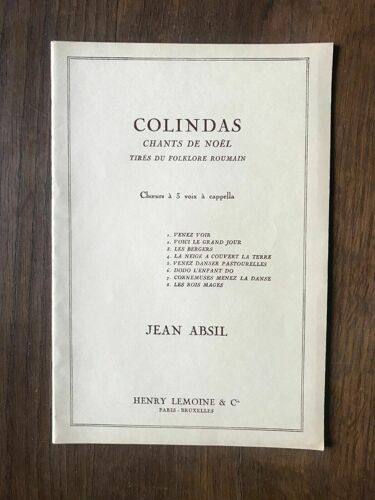Colindas Chants De Noel Tires Du Folklore Roumain - Jean Absil