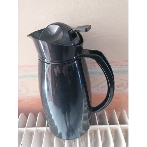 Thermos Noire 1 L, Haut 26 Cm.
