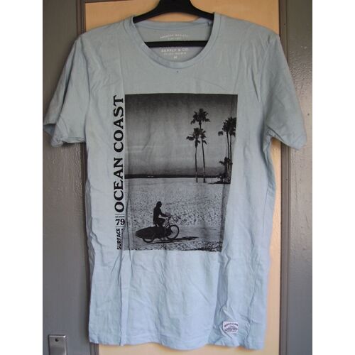 T Shirt Bleu Ciel Ocean Coast - Original Supply & Co - Taille M