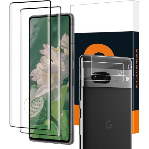 2+2 Pièces Verre Trempé Pour Google Pixel 7 Pro 5g, Avec Caméra Arrière Protecteur, 3d Vitre Protection Pour Google Pixel 7 Pro, Incassable Haute Sensibilité Haut Définition Protection Écran