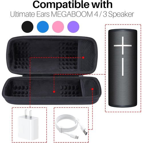 Dur Étui Housse Cas Compatible avec Ultimate Ears MEGABOOM 4 /MEGABOOM 3 Enceinte Bluetooth Portable (Violet)