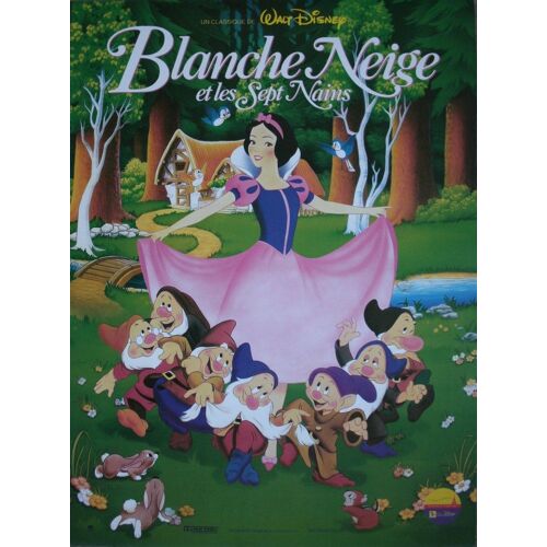 Blanche Neige Et Les 7 Nains Affiche Cinéma Petit Format (Format 53x40cm Roulée) Disney