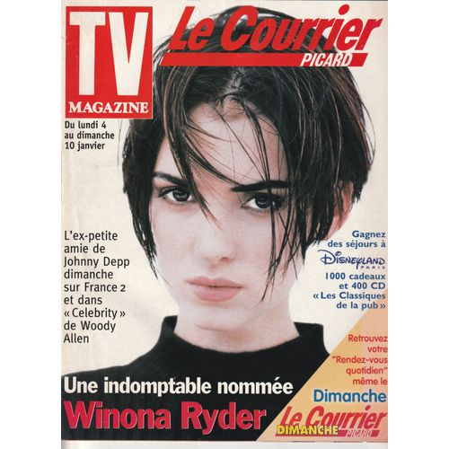 Tv Le Courrier Picard David Mathiessen 1/2p/ Winona Ryder 1p/ Francis Perrin 1/2p/ Laurence Marion 1/2p/ Olivier Minne 1/2p/ Jean Yanne 1/3p/ Articles Photos Daryl Hannah , Christophe Lambert /