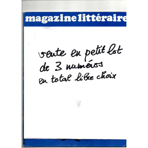 Magazine Littéraire, Lot De 3 Numéros Au Choix
