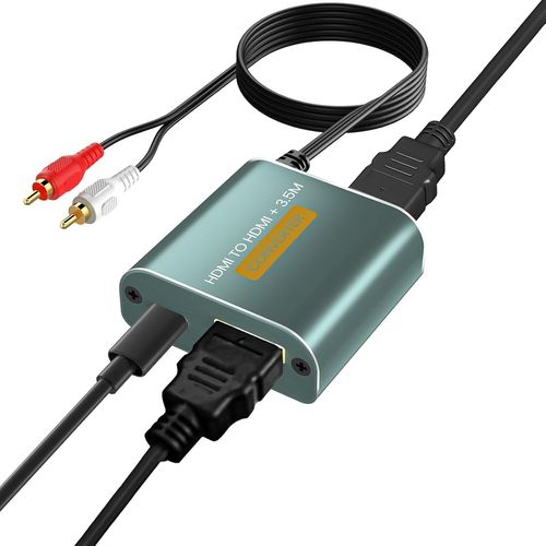 Extracteur Hdmi Audio,Hdmi Audio Extractor 4kx2k Hdmi Vers Jack 3.5mm Extracteur Numérique Stéréo Pour Ps4 Ps5 Blu-Ray Dvd Xbox[Audio3059]