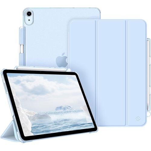 Coque Pour Ipad Air 11 Pouces M3/M2 (2025/2024) Et Ipad Air 5/4 10.9 Pouces (2022/2020) -[Rangement De Stylet] Étui Transparent Mat, Housse Fine Veille/Réveil Auto, Bleu Ciel[Coq5184346]