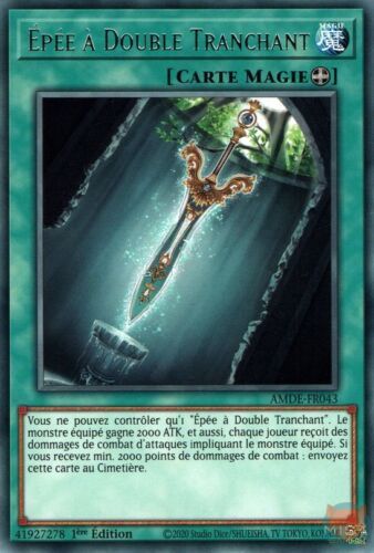 Yu Gi Oh Amde Fr043 Épée À Double Tranchant Rare