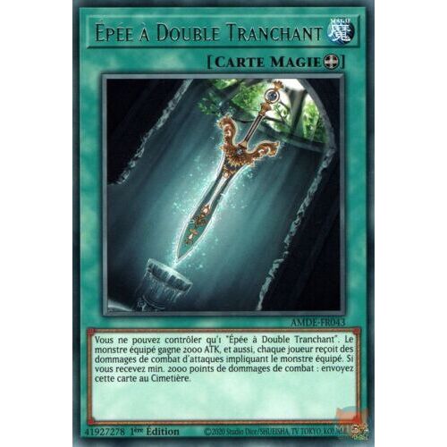 Yu Gi Oh Amde Fr043 Épée À Double Tranchant Rare