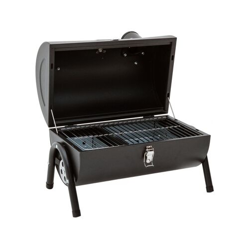 Barbecue charbon portable "Captain" - 42 x 27 x 43 cm - Noir