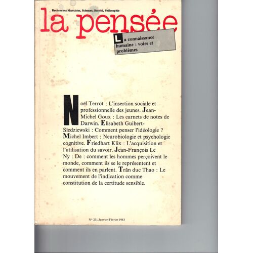 La Pensée N° 231