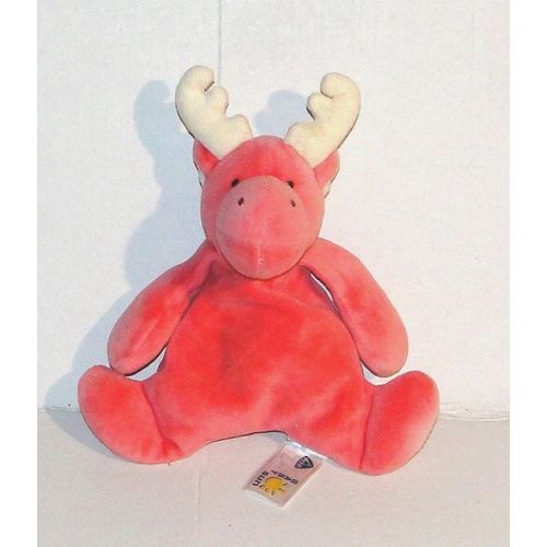 doudou renne cerf elan rose babysun