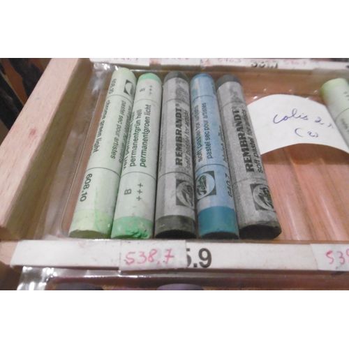 Craies Pastels Secs Rembrandt Lot De 5 Dégradé De Vert Colis 21