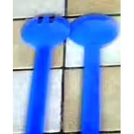 Couverts À Salade Monobloc En Plastique Bleu - Longueur 29cm ,Années 80/90