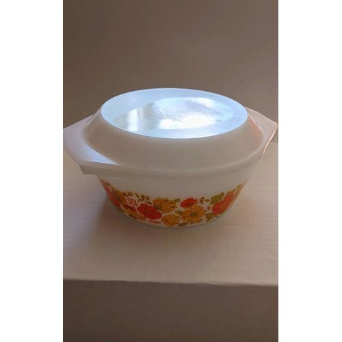 Cocotte Arcopal Codec Vintage Des Années 1970 Avec Motif Floral