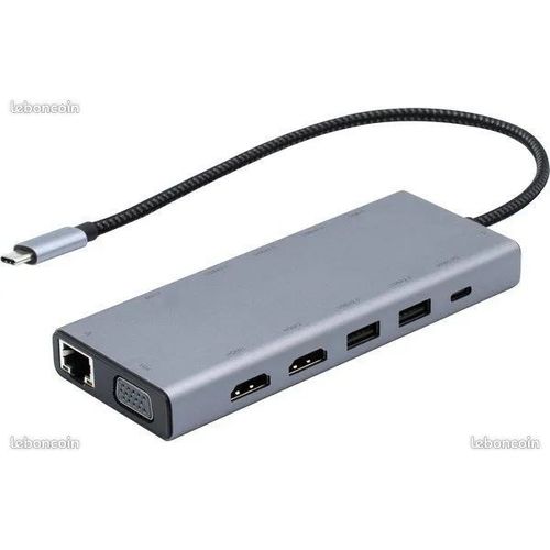 Hub mobile DACOMEX USB-C 14 en 1 MiniDock triple écran MST