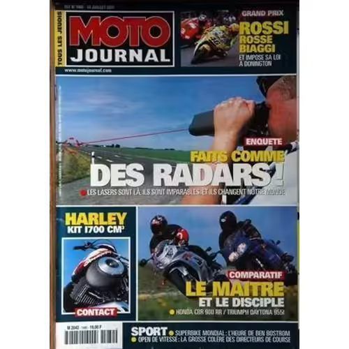 Moto Journal 1480 De 2001 Harley Fxdx Kit Stroker,Honda Cbr 900rr,Triumph Daytona 955i,