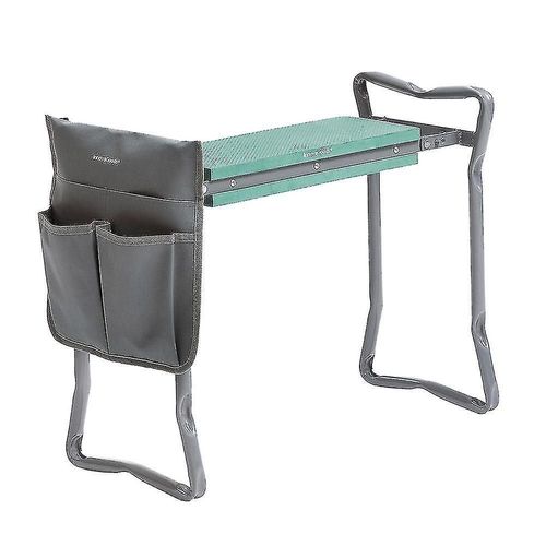 Tabouret de jardin polyvalent avec sac à outils - Pliable, coussin EVA confortable, double position pour s'asseoir ou s'agenouiller