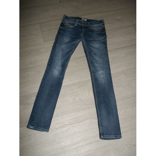 Jean Pepe Jeans Bleu Moyen Fausses Plissures Taille 36 Tbe