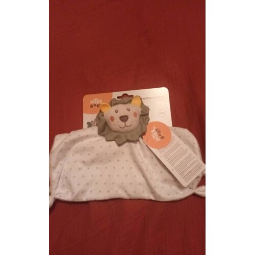 Doudou Grelot Lion Plat Carré Inter Baby Tigre Hochet Mora Ferre Étoile Grise