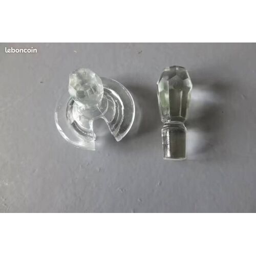 Lot 1 Bouchon En Verre Et 1 Couvercle Moutarde