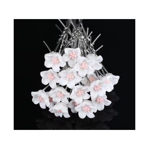 1 Pic Chignon Fleur Rose Épingle À Cheveux Special Cheveux Long. Coiffure Mariage. Barrette Pince Plate Pic Métal Argent - 1 Unité - - Et Soigne. 