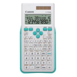 Canon F-715SG - Calculatrice scientifique - 10 chiffres + 2 exposants - panneau solaire, pile - blanc avec bleu