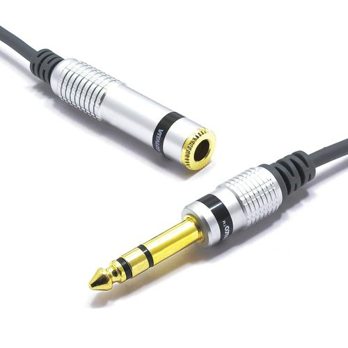 Rallonge Jack 6,3 mm TRS 1,5 m - Câble Audio Stéréo Mâle vers Femelle 6,35 mm Haute Qualité