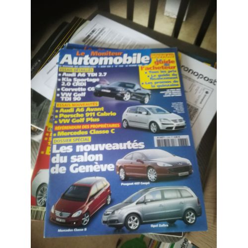 Le Moniteur 1336 De 2005 Porsche 911 Cab,Corvette C6 Coupe,Golf Plus,Tdi 90,Mercedes C180k,C200 Cdi,C220 Cdi,Kia Sportage 2.0 Crdi,Audi A6 Avant,2.7 Tdi,