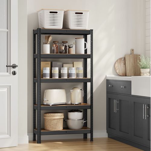 Étagère À 5 Niveaux 150 X 75 X 30 Cm, Charge 650 Kg, Style Industriel