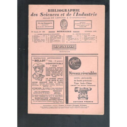 Bibliographie Des Sciences Et De L'industrie 353