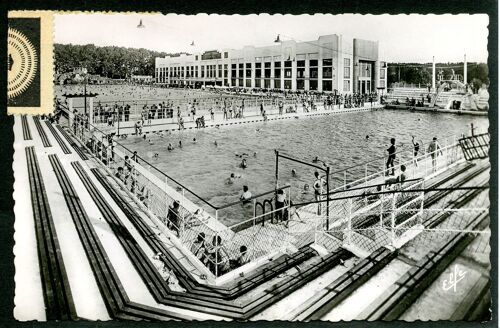 Carte Postale N°125, Toulouse, Grande Piscine Municipale, Vue D'Ensemble Des Deux Bassins, 1951