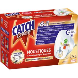 CATCH Expert Moustiques - Diffuseur électrique réglable + Recharge (45 nuits) - Répulsif Anti-Moustiques & Moustiques Tigres