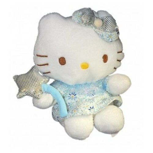 Doudou Hello Kitty Baguette Étoile Bleu